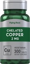 Piping Rock Cupru Chelated 2 mg Supliment 