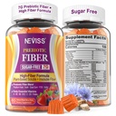 1Pack Fiber Gummies pentru adulți cu Psyllium Husk, 7G (Soluble + Insolubil) Fibră prebiotică zilnică cu Inulin, FOS, Gum guar, Multivitamine pentru Sănătate Digestivă zilnică, Suport Gut Regularitate,Sugar gratuit