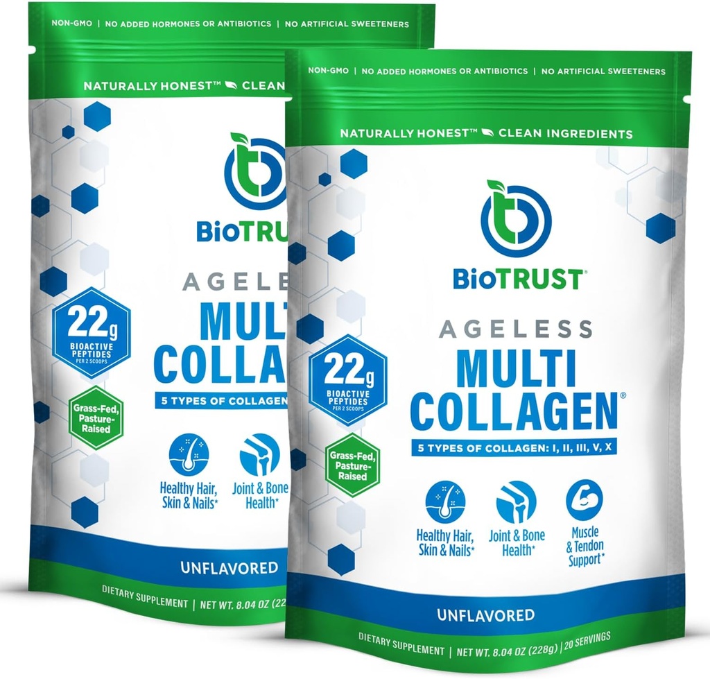 BioTrust Agless Multi Colagen Peptides Powder 