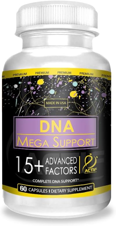 ACTIF DNA Suport Mega cu 15+ Factori avansați - non-GMO, Fast-Action, Made in USA, 60 Count
