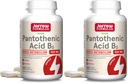 Formule Jarrow Acid Pantotenic B5 500 mg - 100 Capse Veggie - Vitamina B esentiala - Productia de energie si suport metabolic - 100 Serviri (Pachet de 2)