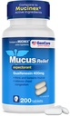GenCare Mucus Relief Expectorant Guaifensin 400 mg 200 Tablets Value Pack - Acţionarea rapidă a mucusului pentru răceli, congestie toracică, gripă, tuse şi alergii
