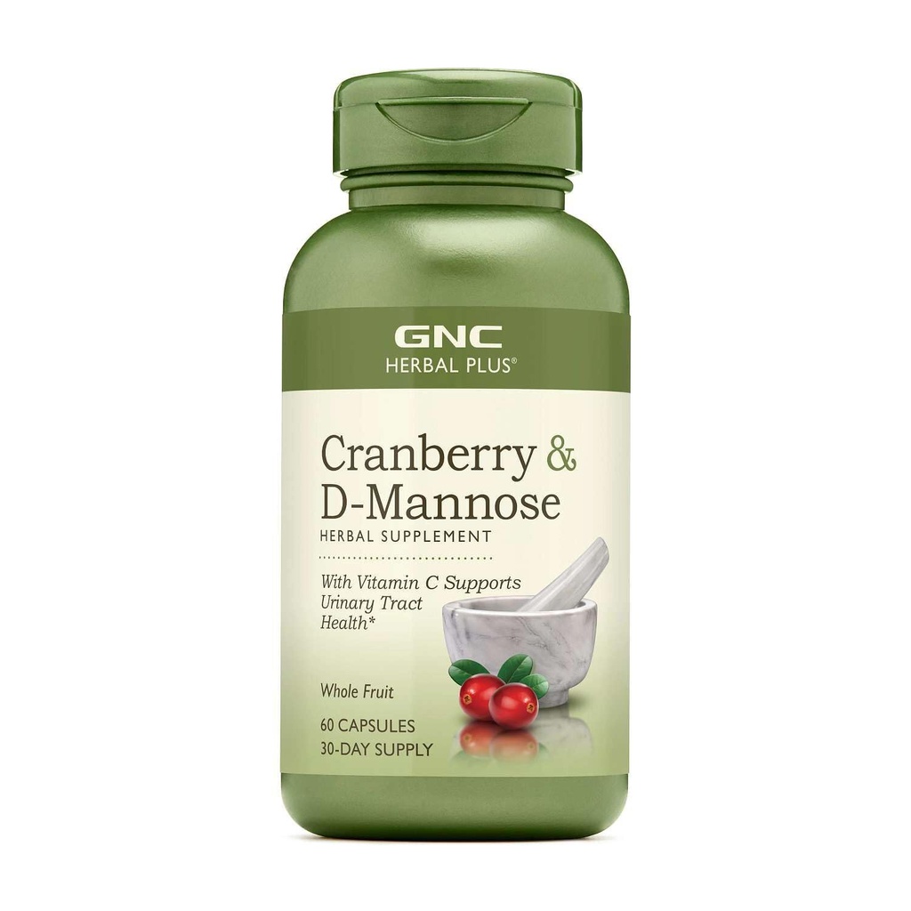 GNC Herbal Plus Cranberry D- Mannose, 60 capsule