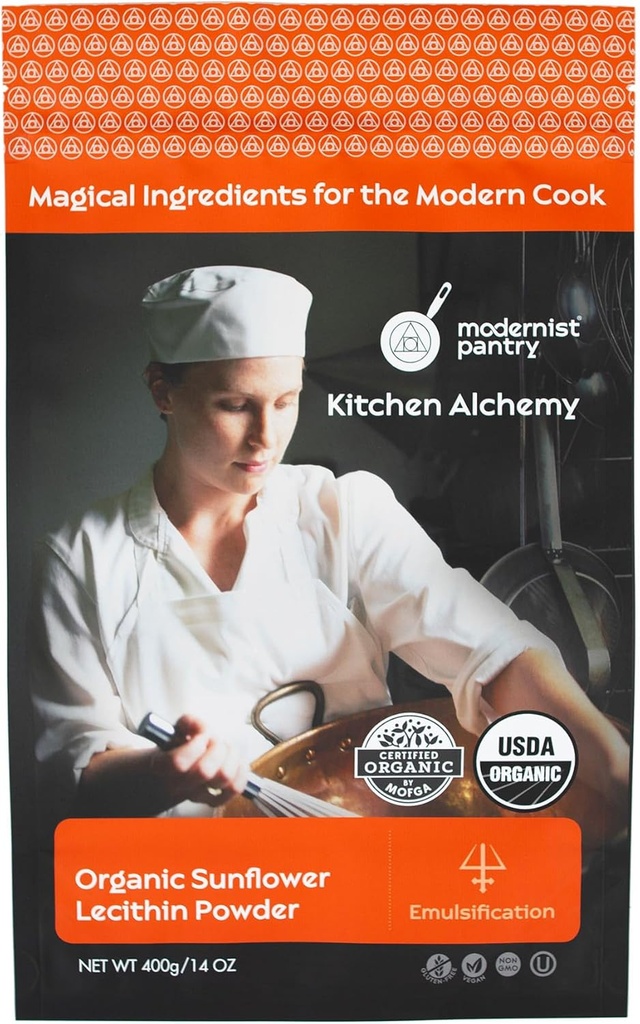 Floarea-soarelui organică Pulbere de lecitină Gluten-Free Vegan OU Kosher Certificat - 400g/14oz