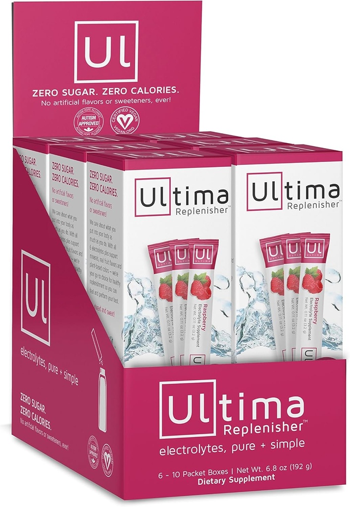 Ultima Hidratare Electrolit pulbere, zmeură, 60 Conte Stickpacks