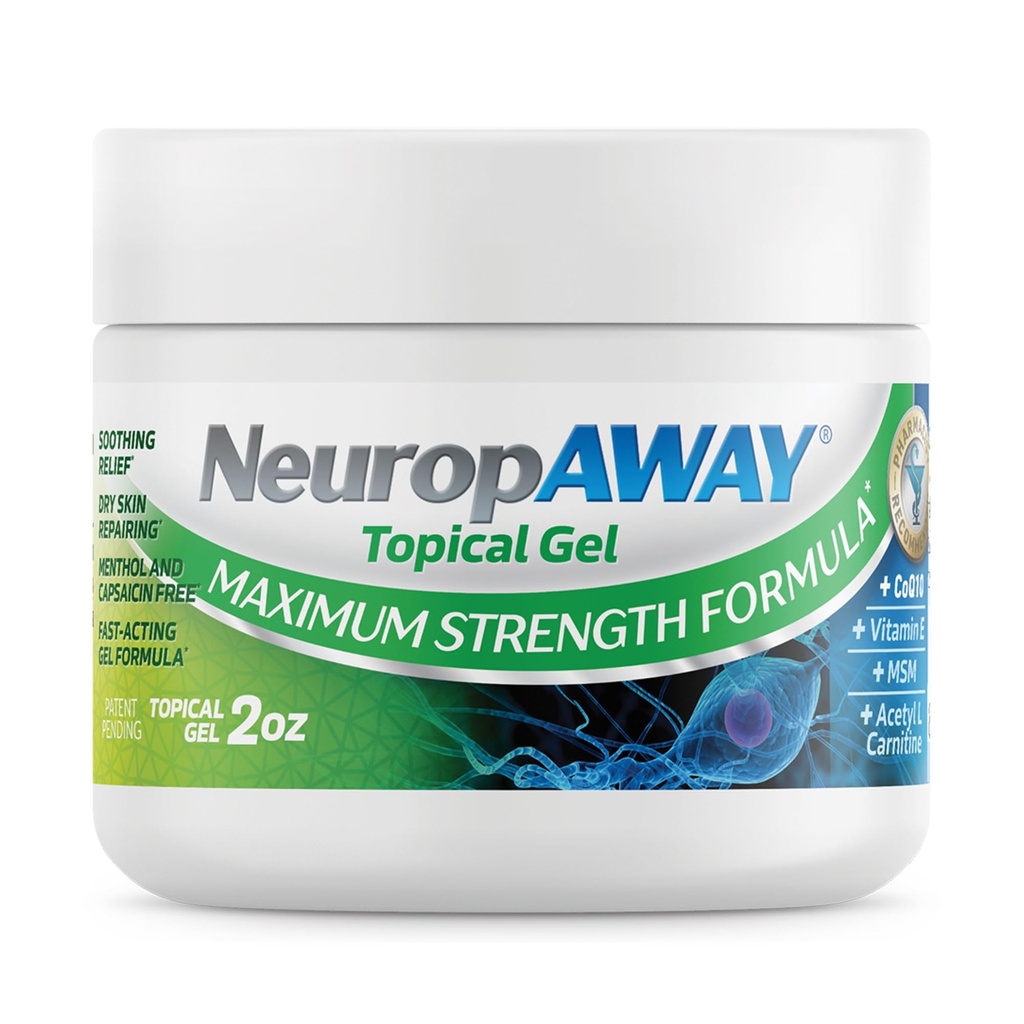 NeuropAWAY® Putere maximă Gel, pentru disconfort nervos, Arsuri, Tingling, și Numbness 2oz