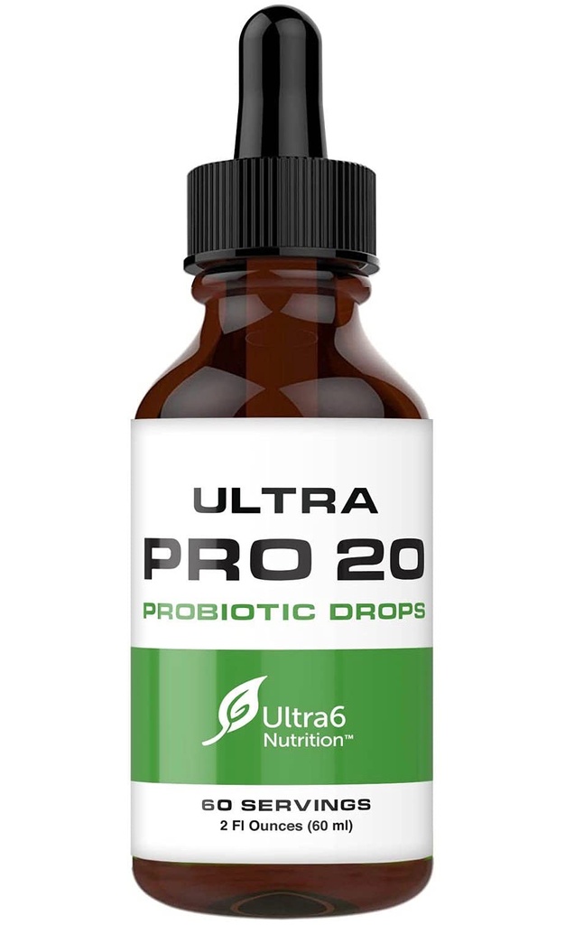 Ultra6 Probiotice nutritive pentru femei, bărbaţi şi copii - 20 Strain Probiotic Probiotic lichid pentru Digestive & Gut Health