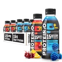 Protein2o 15g Whey Proteine Izolate Hidratare Drink Plus Energie & Focus, 350 mg de Electroliti, Vitamine B5 & B6, Sugar Free, Energy Variety Pack, 16.9 oz Sticla (Pachet de 12)