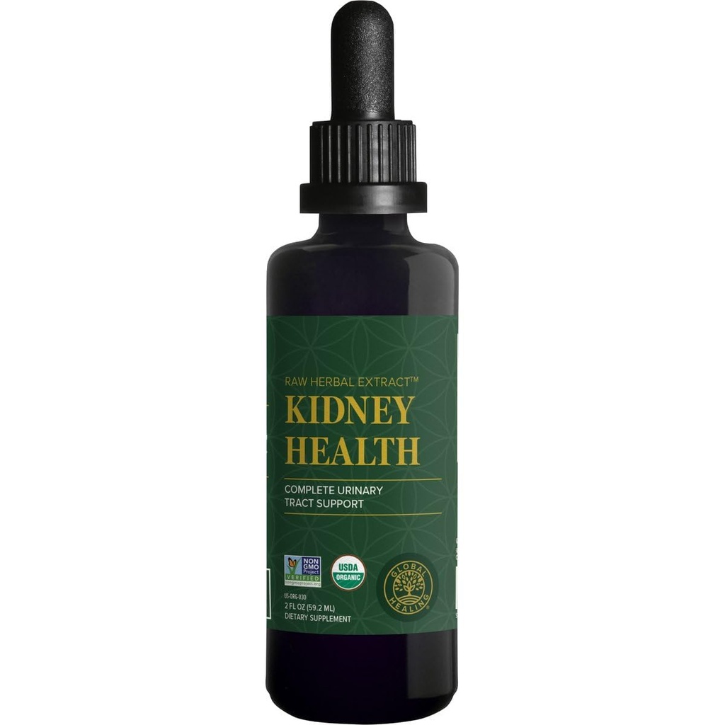 Global Vindecare USDA Organic Rinichi Sanatate cu Cranberry & Hydrangea - Rinichi Curățare supliment lichid & pietre Distilator pentru sanatate urinara - Detox & Formula de reparare pentru controlul vezicii urinare - 2 Fl Oz