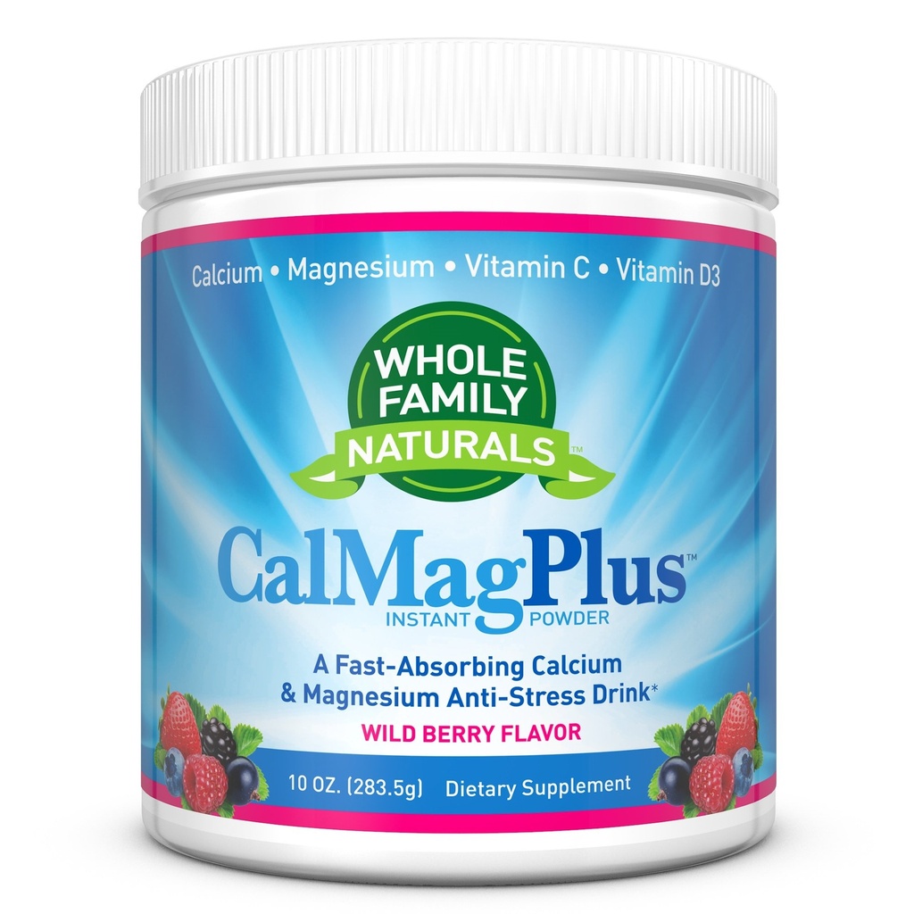 Suplimentul de magneziu de calciu - CalMag Plus cu vitamina C & D3 - Gluten gratuit, non OMG-uri, aroma de Berry sălbatic - calm natural și stres Cal Mag băutură ajutor - calm natural Cal Calc & magneziu pulbere