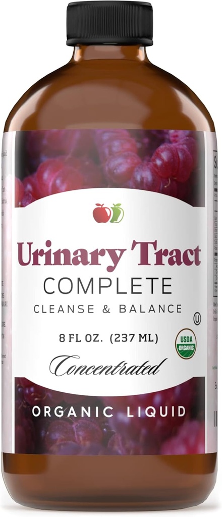 Produse naturale complete Tract urinar complet 8 oz - supliment lichid pentru un tract urinar Curățare, apărare, sănătate și tratament cu afine organice și D-Mannose organice
