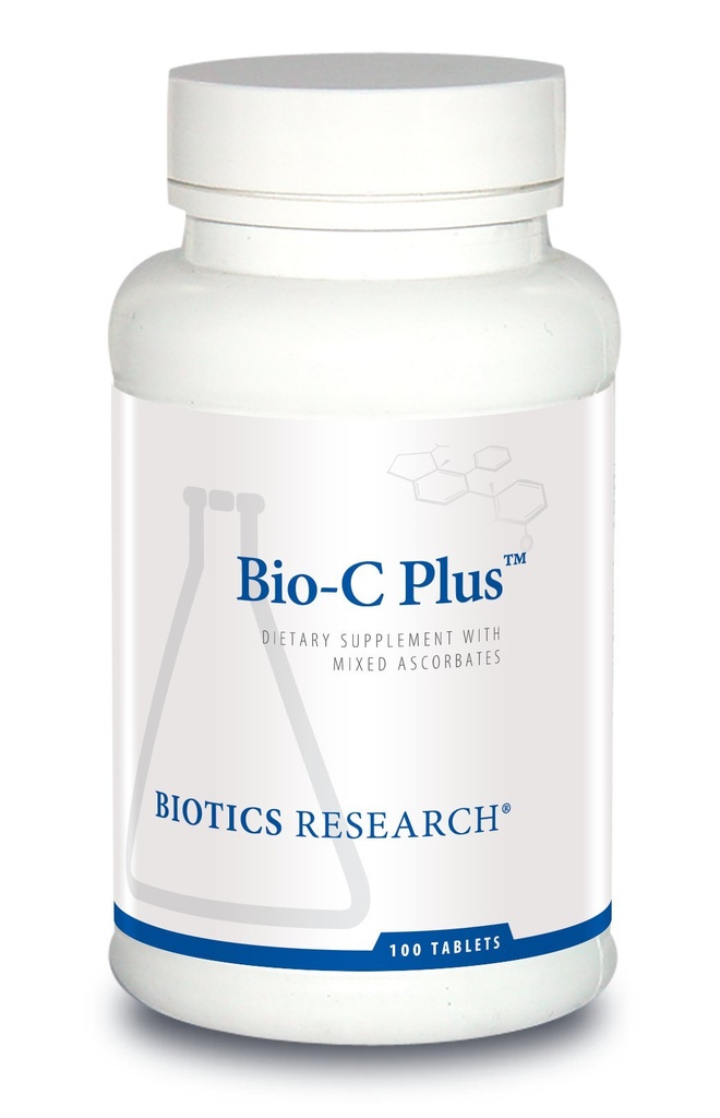 Biotice de cercetare Bio C PlusTM oferă vitamina C ca Ascorbate minerale mixte cu Citrus Bioflavonoids, SOD și Catalase, vitamina C Plus Bioflavonoizi, Antioxidant potent, Sistemul imunitar 100 comprimate