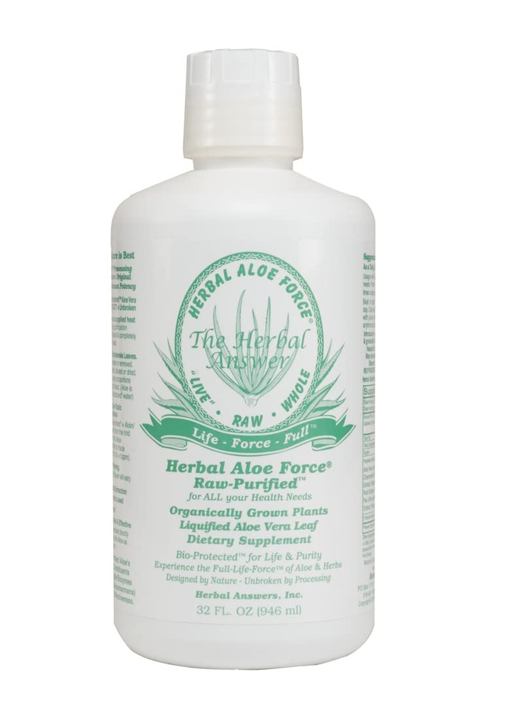 Raspunsuri Herbal Aloe Force Aloe Vera si Herbal Dietary Supplement, 32 fl oz