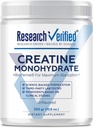 Cercetare Creatura verificata Monohidrat - Sustine cresterea optima a muschilor, cresterea performantei - 5000 mg Creatin Monohidrat - BioPerine - 60 Serviri - Nearomatizate - Vegan