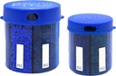 Monstru supliment de medicamente Pilula Dispenser cu etichete de compartiment - Extra mari pastile container mâner aproape orice supliment - Ușor de dispense (Monster Blue & Monster Jr. albastru)