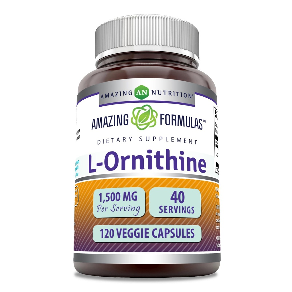 Formule uimitoare L-Ornithin 1500 Mg Per Servire Capsule Supliment Veggie 