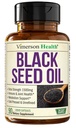 Black Seed Oil - capsule de ulei de semințe negre presate la rece - furnizează vitamina E & Omega 3 6 9 - Potență ridicată (1500mg) pentru suport imun și comun, antioxidanți, digestia, unghiile pielii de păr - Vegan 90 Capace
