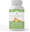 Ingrediente originale pure Suma Root, (100 capsule) întotdeauna pură, fără aditivi sau fillers, Lab verificat