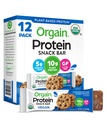 Orgain Organic Vegan Proteine Baruri, Ciocolata Chip Cookie Dough - 10g plante pe bază de proteine, Calorie scăzut Sanatos gustări, Nu Lactoză sau Ingrediente de soia, Gluten gratuit, non-GMO - 1.41 Oz (Pachet de 12)