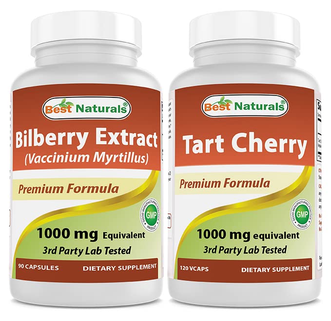 Cele mai bune naturale Extract de afine 1000mg și extract de cireșe tartă 1000 mg