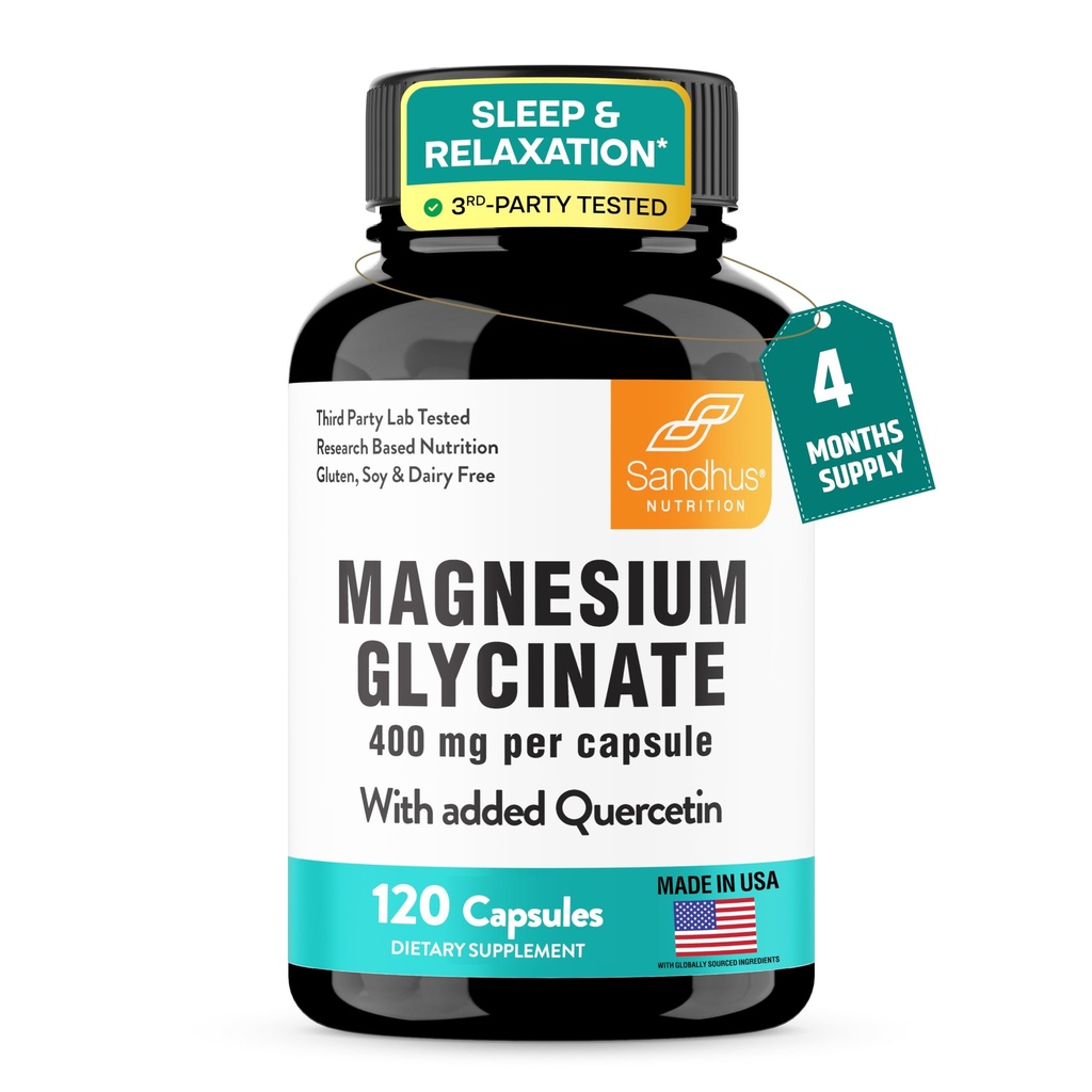 Sandhu Magneziu Glicinat 400 mg Capsule cu Querbetin 