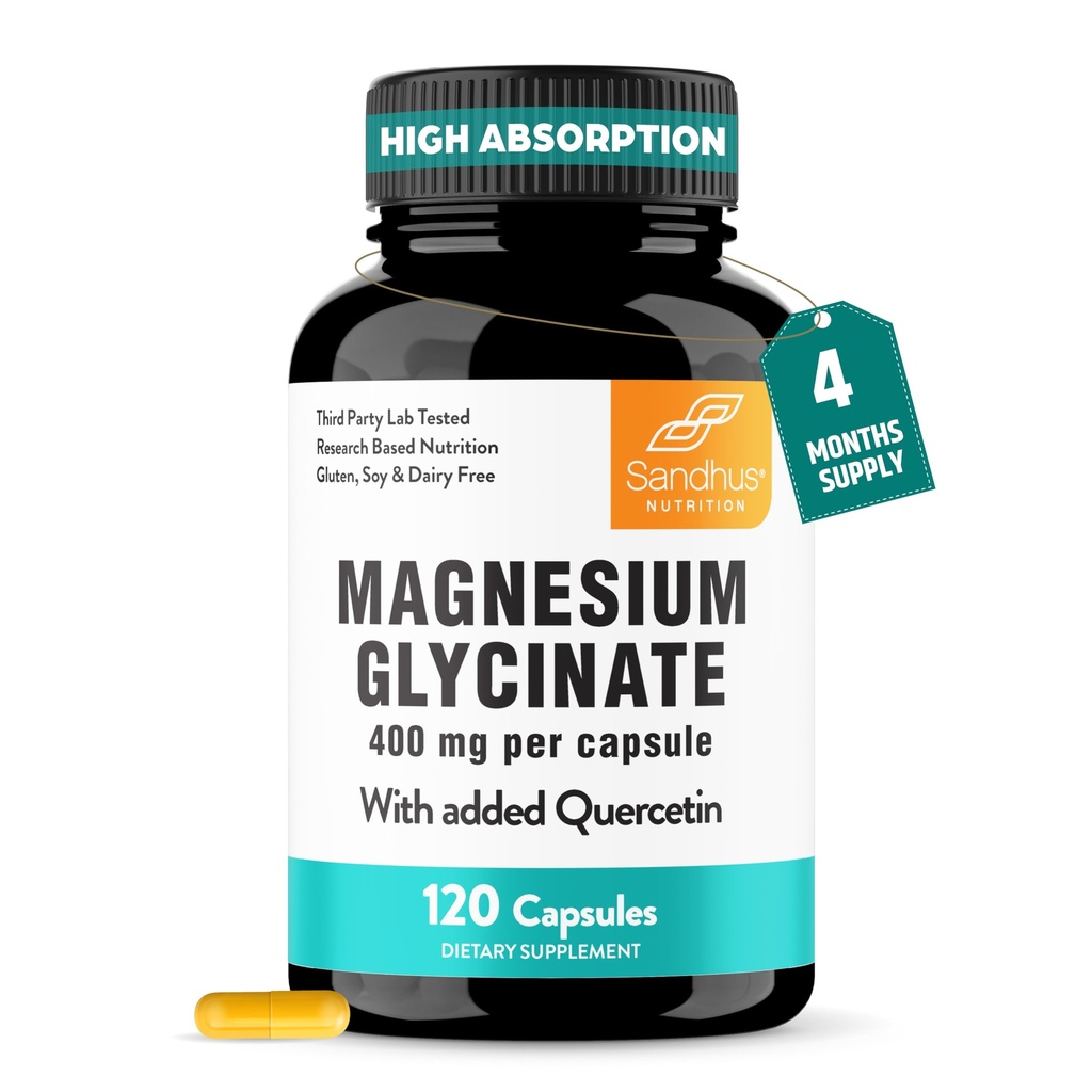 Sandhu Magneziu Glicinat 400 mg Capsule cu Querbetin 