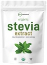 Pur organic Stevia Powder, 8 Ounces, 1418 Servire, de înaltă calitate Stevia Green Leaf extract Reb-A, Reducere gust amar, 0 Calorie, Natural Sweetener, Sugar Alternative, Keto Friendly