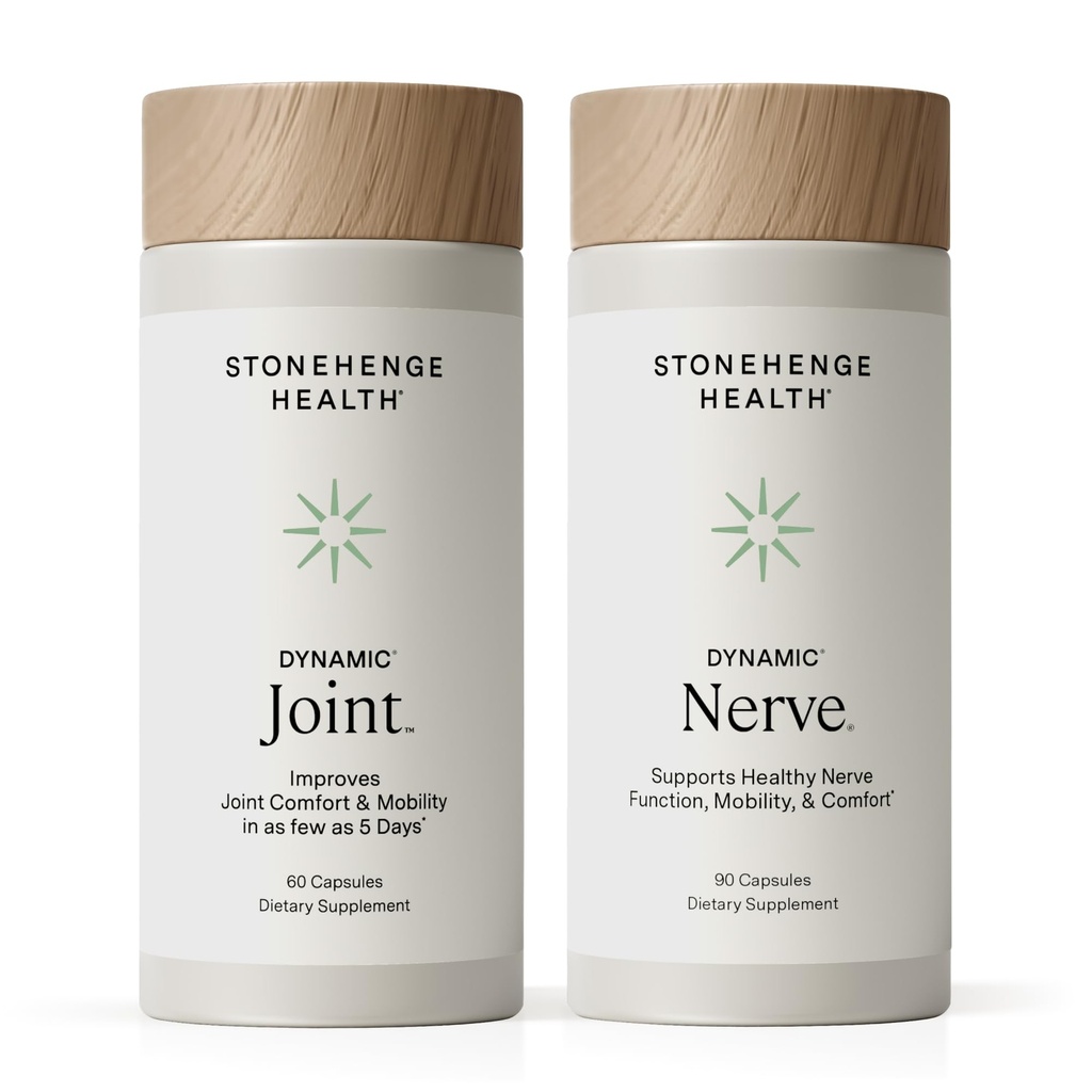 Stonehenge Health Dynamic Joint & Dynamic Nerve Bundle Supplements Supliments: Disconfort comun, Stiffness, Suport Comfort, Tingling, Ambulanță, Ardere, Sănătate comună
