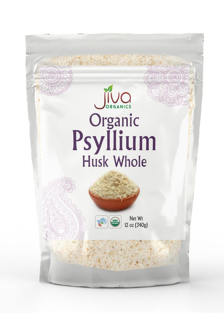 Jiva USDA Organic Whole Husk Psyllium 12 Ounce