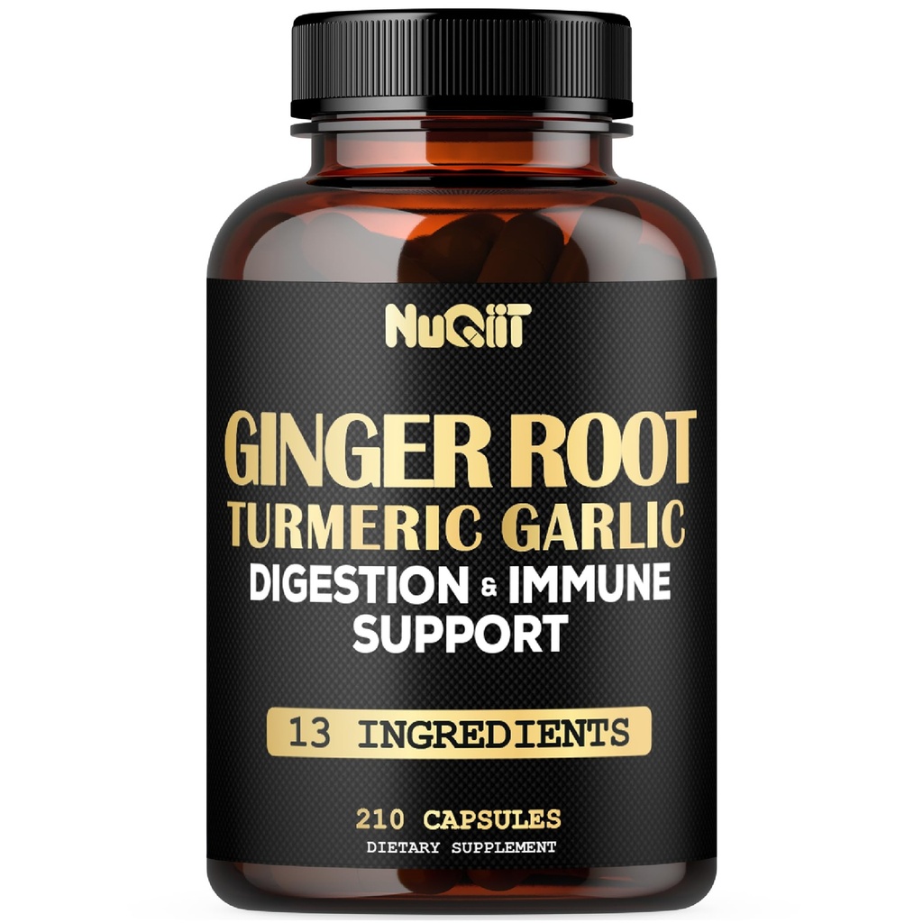 Suplimente de ghimbir Capsule cu Curcumin turmeric, Bulb de usturoi, HCl Berberin, Echinacea - 210 Capsule