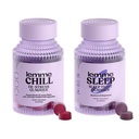 Lemme Chill & Sleep Bundle - Emoții de relief pentru stres cu KSM-66 Ashwagandha și gume de somn adânci cu melatonină și magneziu pentru a cădea mai repede somn - Gluten-Free și non-GMO (Pachetul Varietate de 2)