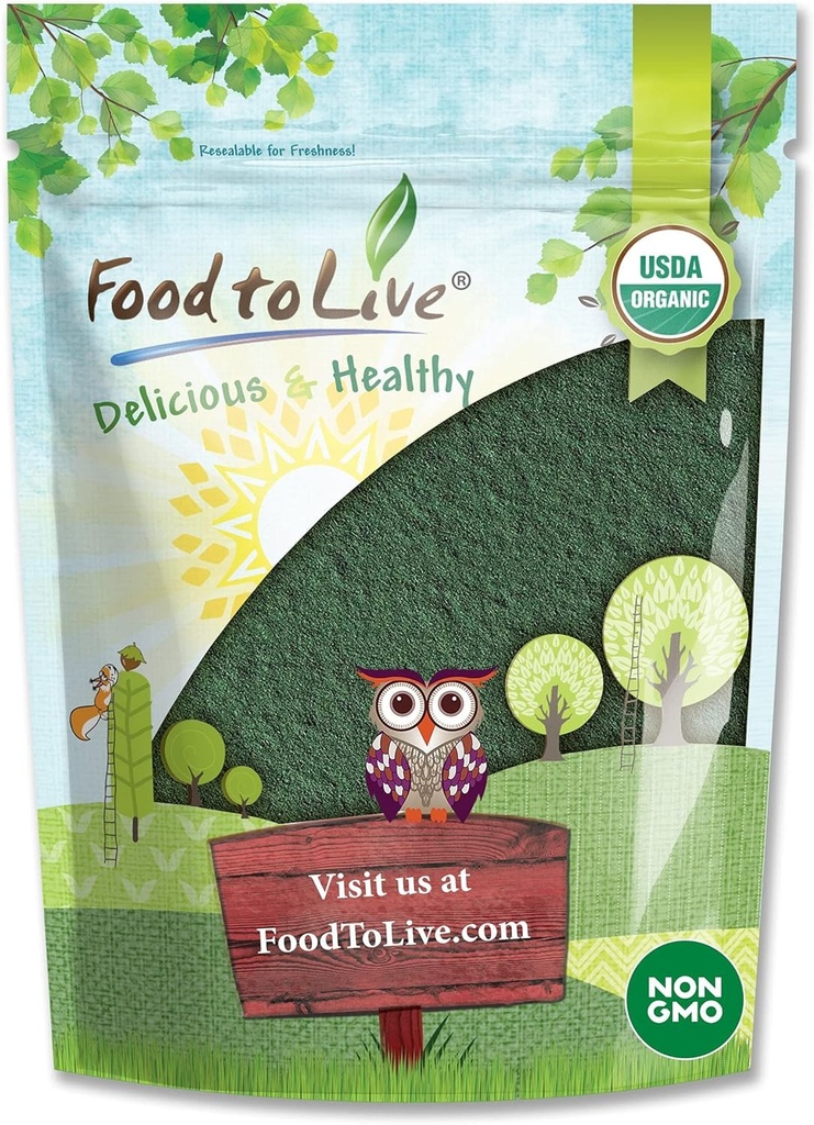 Alimente pentru a trăi organic Chlorella Powder, 4 Ounces 