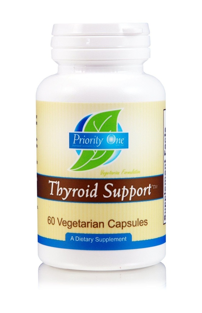 Prioritate 1 Vitamine Suport tiroidian 60 Capsule vegetariene - Suport vegetarian al Glandei tiroidiene. *