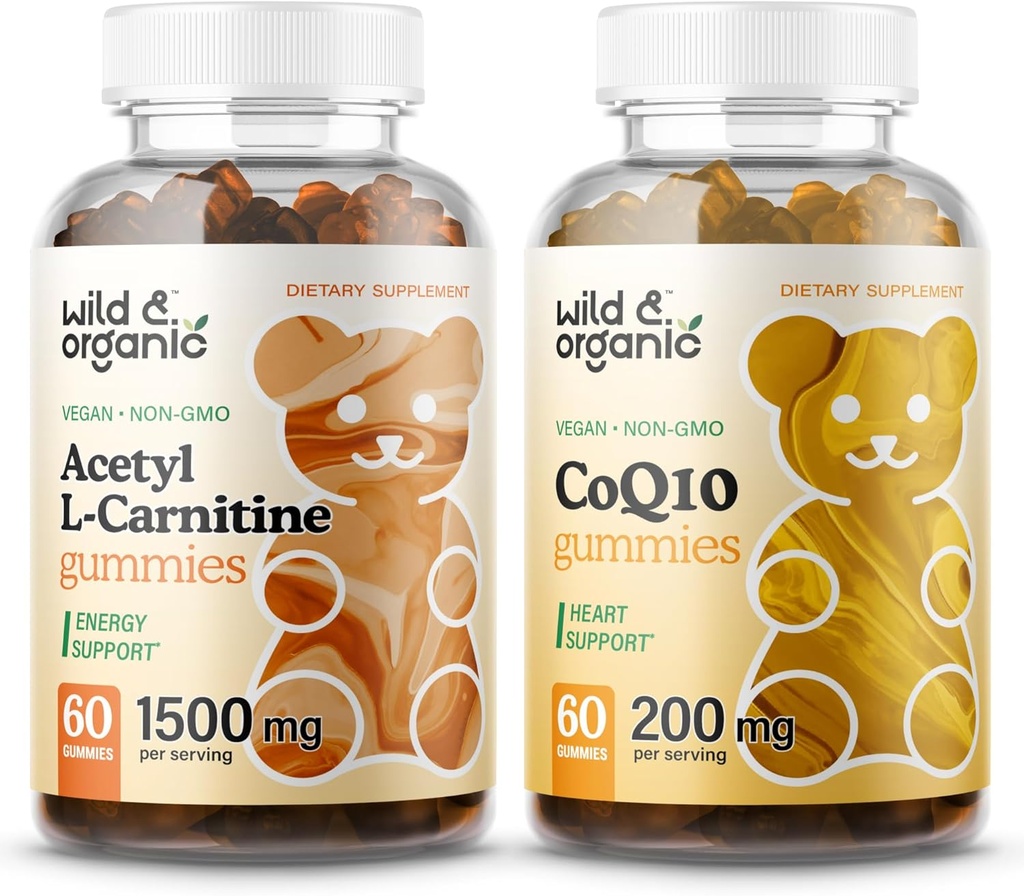 Gume sălbatice și organice L-Carnitine & CoQ10 Gumies 60 Count