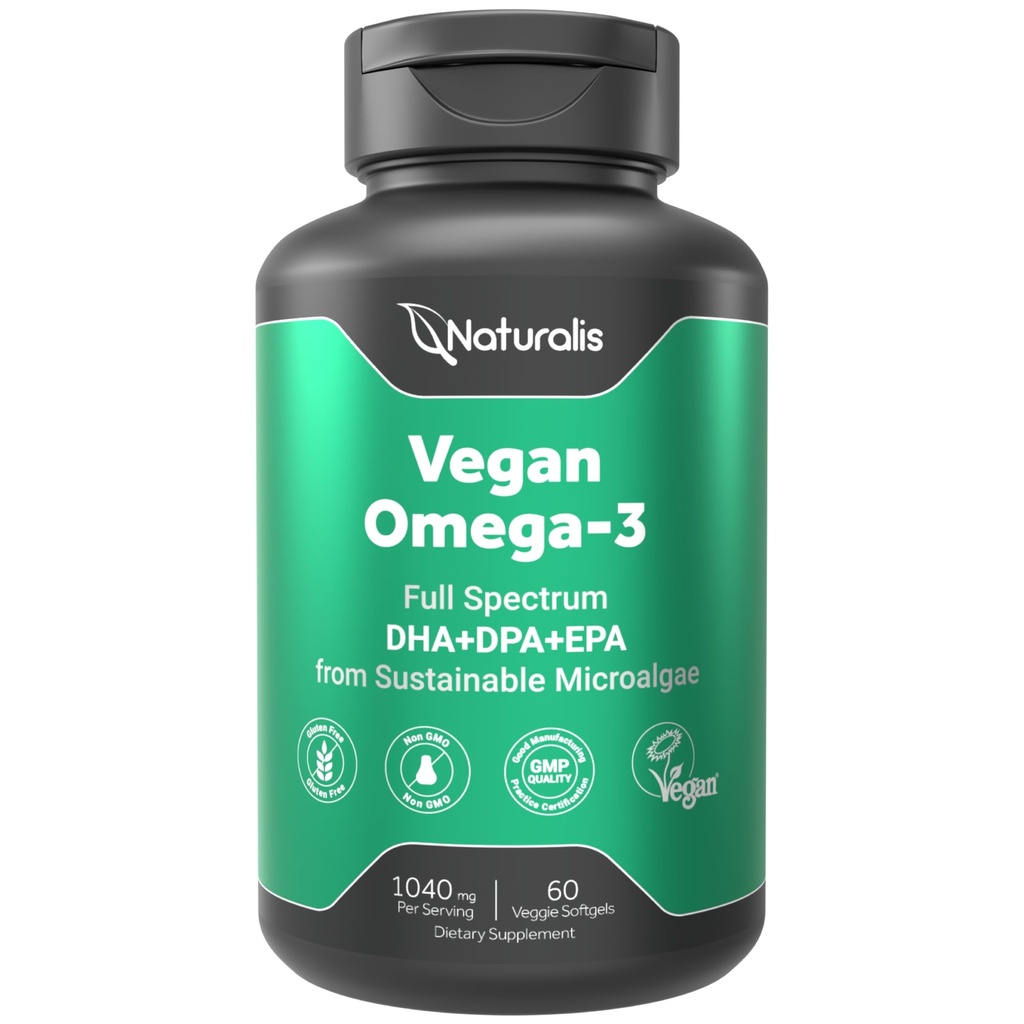 Naturalis Vegan Omega 3 DHA, EPA & DPA de la Algae 