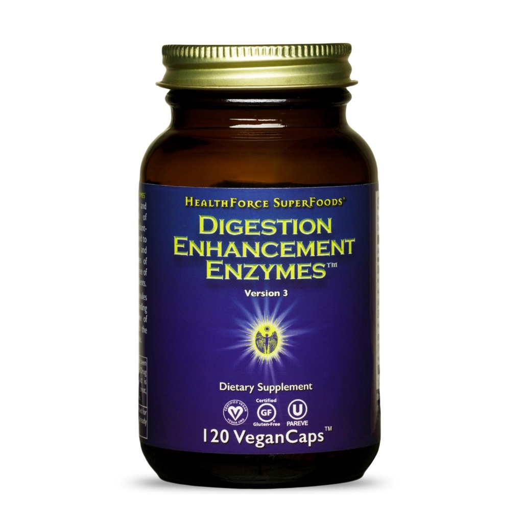 HELINGFORCE SUPERFOODS Enzime de îmbunătățire a digestiei - 120 capsule Vegan