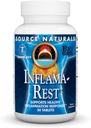 Sursa Naturals Inflama-Rest - Herbal & Mineral Blend cu Turmeric, Boswellia, Ginger, Querbetin - Relief de stres maxim & Relaxare - 30 comprimate