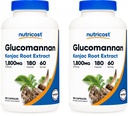 Nutricost Glucomannan 1,800 mg per servire, 180 capsule (2 flacoane)