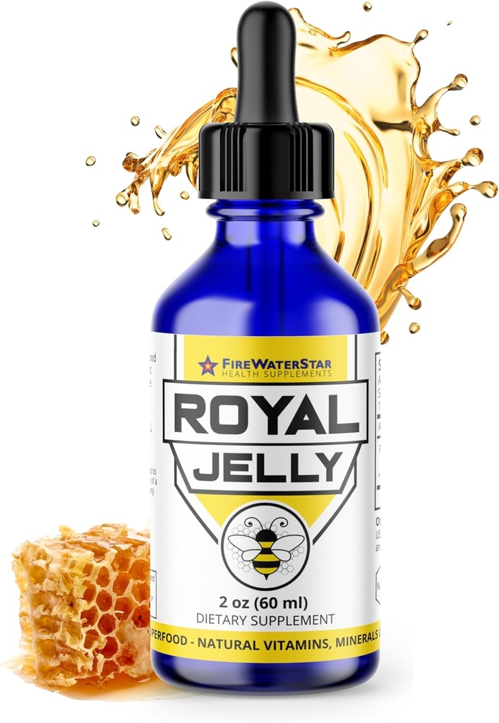 FWS Royal Jelly Bee Powered Superfood, Vitamine Naturale, Minerale, Antioxidanti, Organic, Hrana imparatilor, Suplimentul Nutrient-Rich, Non-GMO, Sustine Well-Being si Skin Health