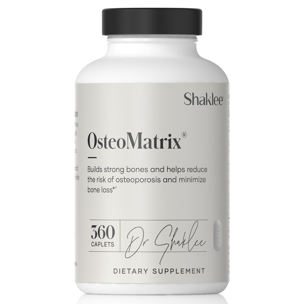 Shaklee OsteoMatrix® - Construiește și menține oase puternice - 100% DV Calciu & Magneziu - Vitamine D & K - Zinc, Mangan - testate clinic pentru absorbție - 360 Caplete