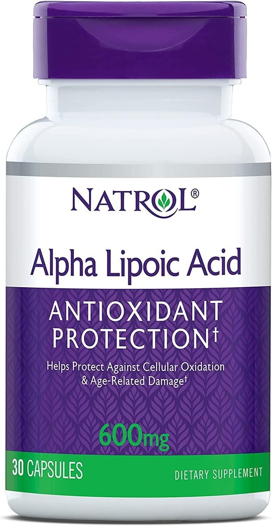 Natrol Alpha Acid lipoic 600 mg Capsule 30 ea (Pachet de 4)