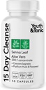 Youth & Tonic 15 Day Cleanse: Gut Health and Colon Detox to Break The Plateau, Helps with Belly Bloat, Regularity, and for Feeling Lighter and More Energized for Men & Women, Made in USA, 30 Pills