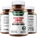 Vegan Labs Apple Cidru Capsule de Oţet cu Mama- 180 Capsule Vegan, 1600MG Per Serving- 100% Natural ACV pastile- Sprijină Digestia Sanatos, Keto, Managementul Greutate, Detox, şi Sistemul Immune