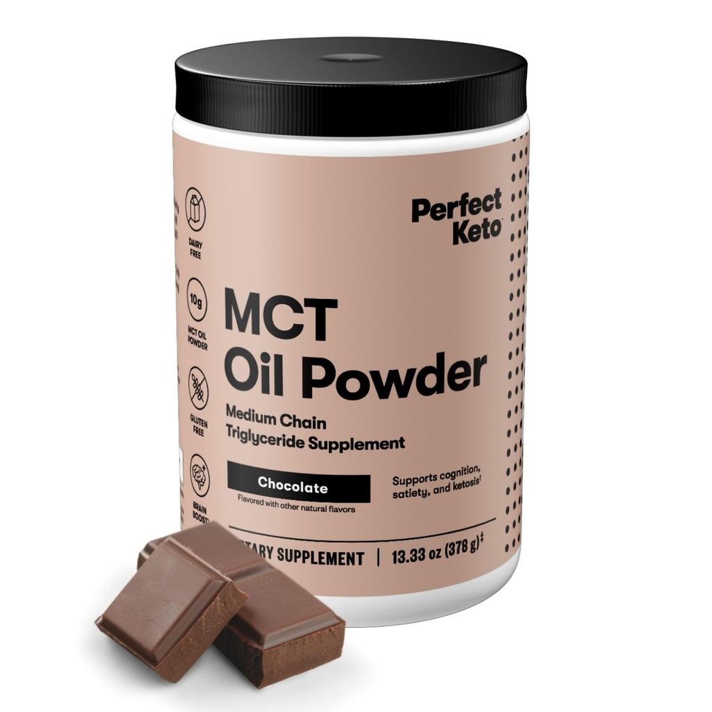 Keto 7g MCT pulbere de ulei, lant mediu Trigliceride Supliment, fără lactate Coffee Creamer pentru Keto Diet, Ketogenic MCT Oil Mix pentru cafea, Smoothie, Shake-uri de proteine, Ciocolata, 30 Serviri
