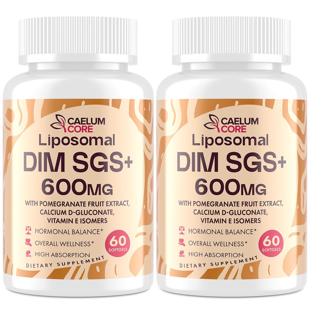 Liposomal DIM SGS Supliment - Supliment hormonal pentru femei si barbati, Suplimentele de estrogen contine Sulforaphane Glucosinolat, Vitamina E, fructul de rodie - suport dezintoxicare si antioxidant (2 ambalaj)
