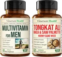 Vimerson Health Multivitamin for Men & Tongkat Ali for Men with Horny Goat Weed, Maca Root Powder, Tribulus Terrestris, Saw Palmetto Extract
