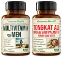 Vimerson Health Multivitamine pentru bărbaţi şi Tongkat Ali pentru bărbaţi cu buruieni de capră excitată, Maca Root Powder, Tribulus Terrestris, Saw Palmetto Extract
