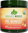 Organic Muscle Organic Pre Workout Powder, Căpșuni Mango 