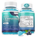 2 pachet de zahăr liber Acetil L-Carnitina Gumies, L-Carnitina Supliment pentru femei şi bărbaţi, cu vitamina C & B12, ALCAR pentru energie, Brain & Heart Health Support, Vegan, Non-GMO, 120 Conte