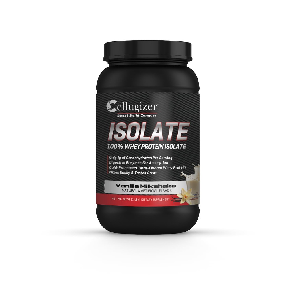 100% Whey Izolat 2lb, Vanilla I 26g Proteina, Digesting rapid I 0g Zahăr, Carb scăzut
